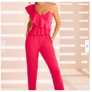Alexia Admor for Boston Proper Pink One Shoulder Jumpsuit -6